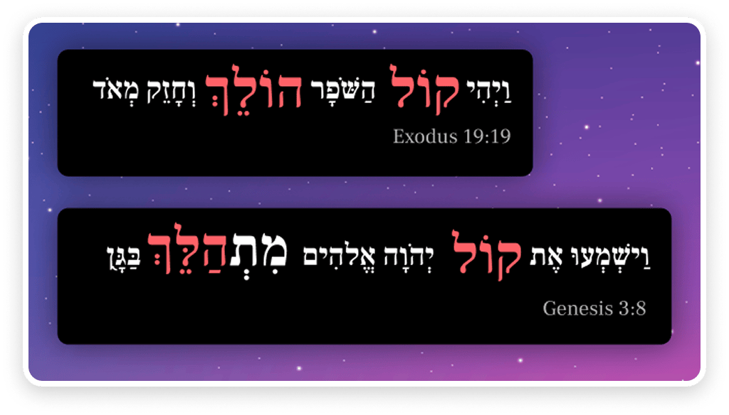 Hidden patterns in the Hebrew text